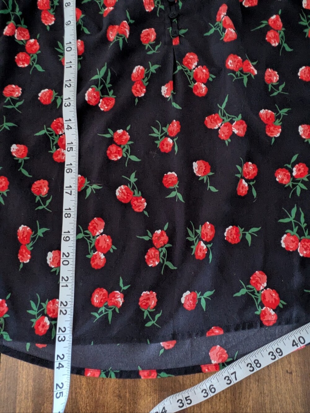 Talbots XS Navy Sleeveless With Raspberry Print - Picture 7 of 8
